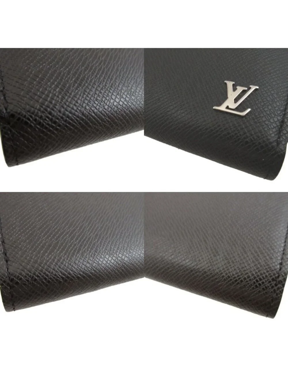 Louis Vuitton Taiga Zippy Dragonne Black L-shaped Zipper Wallet